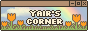 An 88x31 button graphic that reads 'Yair's Corner'. The button looks like a computer window and is decorated with a landscape drawing of a field of orange flowers with a rainbow overhead.